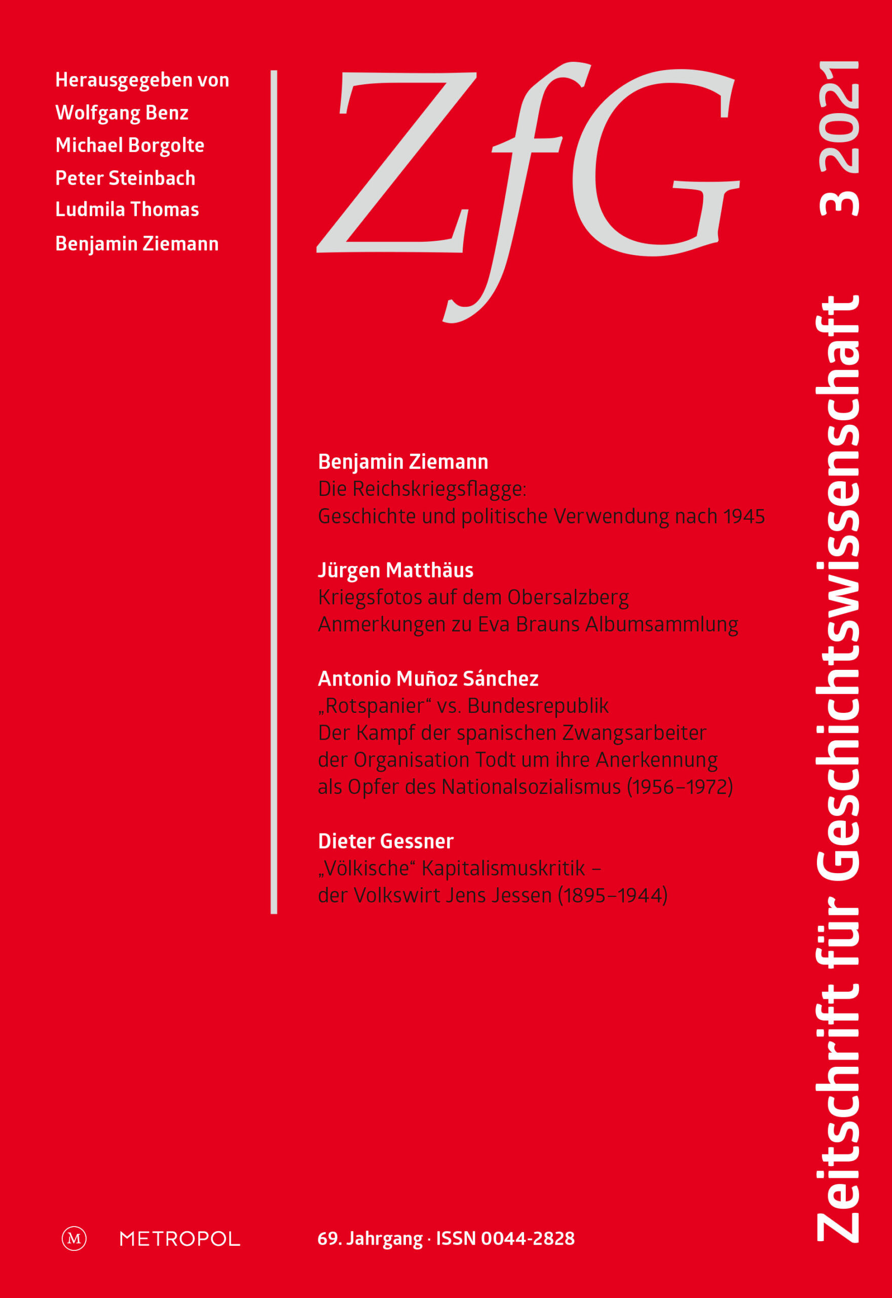 Zeitschrift für Geschichtswissenschaft - 69. Jg., Heft 3 (2021)