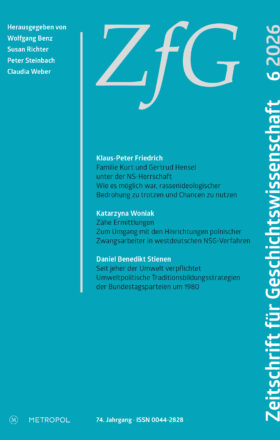 Zeitschrift für Geschichtswissenschaft – 74. Jg., Heft 6 (2026)